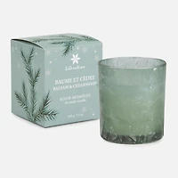 Green Glass Scented Candle - 3.5 x 3"