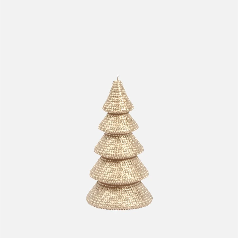 Ornament Tree Shaped Candle, Medium - Champagne