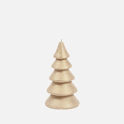 Ornament Tree Shaped Candle, Medium - Champagne