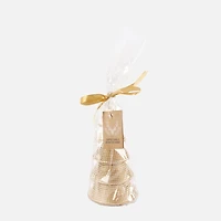 Ornament Tree Shaped Candle, Medium - Champagne