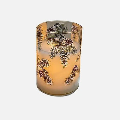 LED Branch Candle Jar