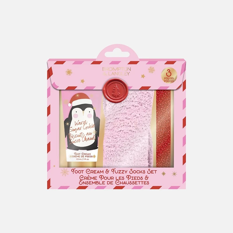 Ensemble crème pour les pieds et chaussettes douillettes