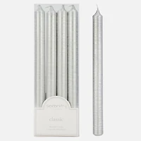 Dinner Candles, Set of 4 - Silver