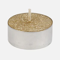 T-Light Candles Set of 9 - Glitter Gold
