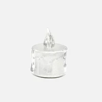 LED Candle with transparent drip, Warm White 