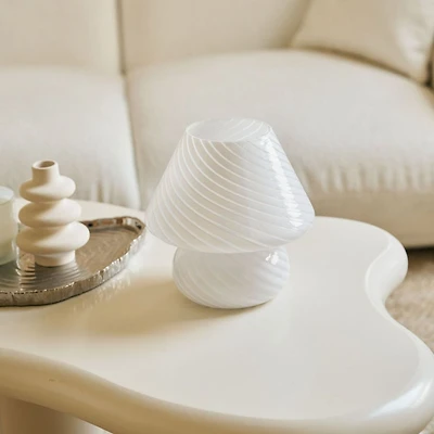 Open Top Mushroom Lamp - White
