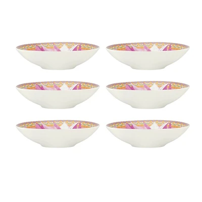 Set of 6 Dahlia Pink Round Dishes by Maxwell & Williams (10 cm) - Pink