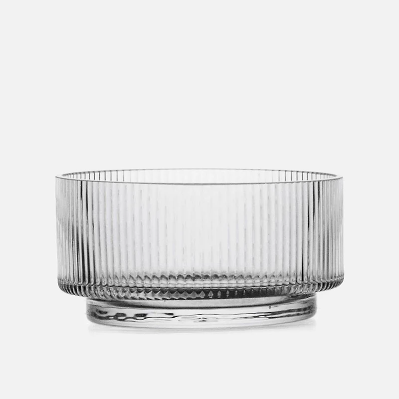 Brilliant Ribbed Bols à trempette, ensemble de 4 - Transparent 