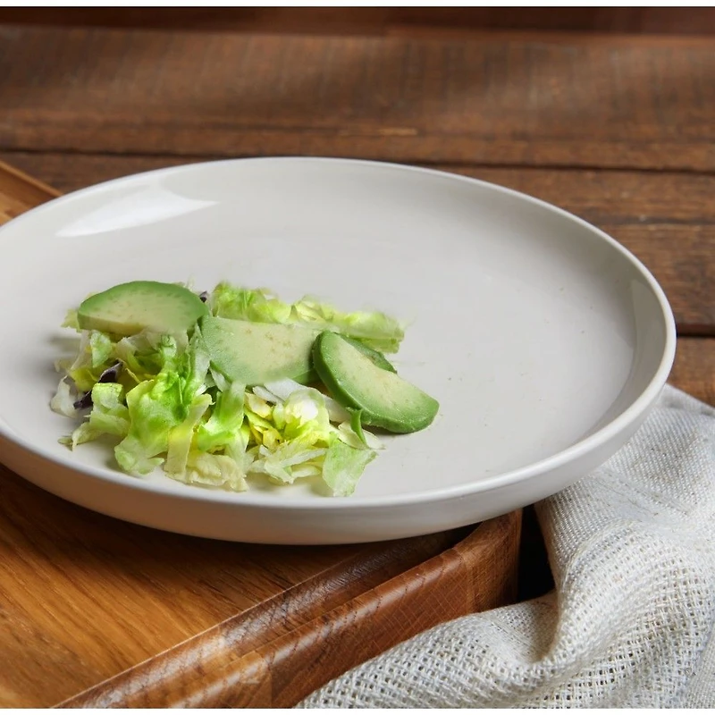 Briliant Hip Opal Salads Plates, Set of 4 - white