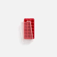 Round Ice Tray with Cover by Lékué - Red