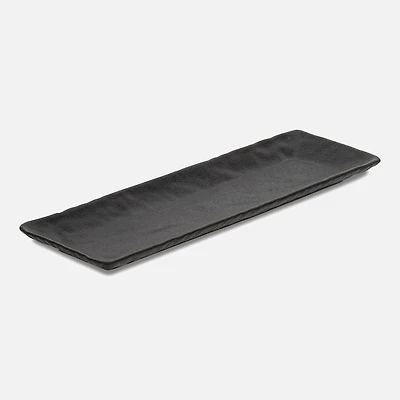 Japandi Rectangular Tray, 33cm -  Black