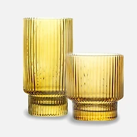 Brilliant Verres striés à soda, ensemble de 4