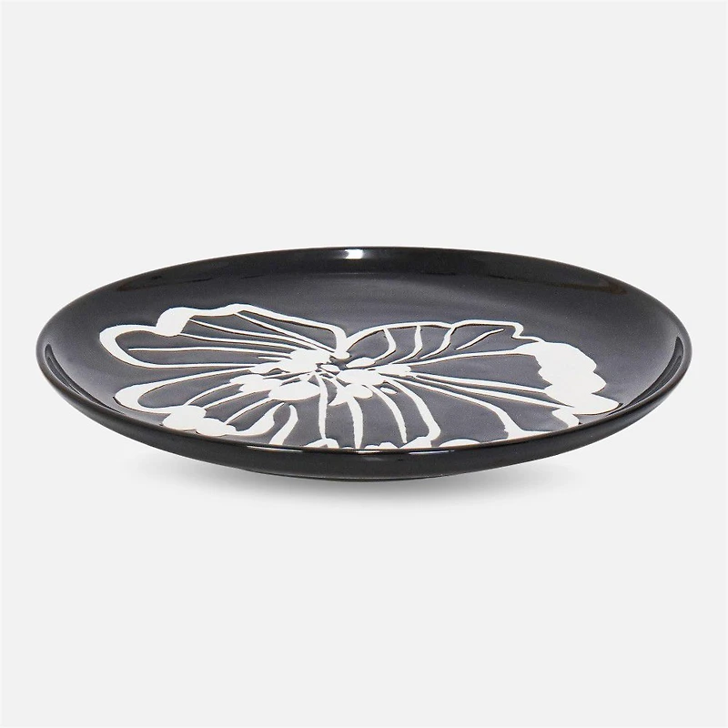 Brilliant Jardin Assiette ronde - noir, 21.5cm