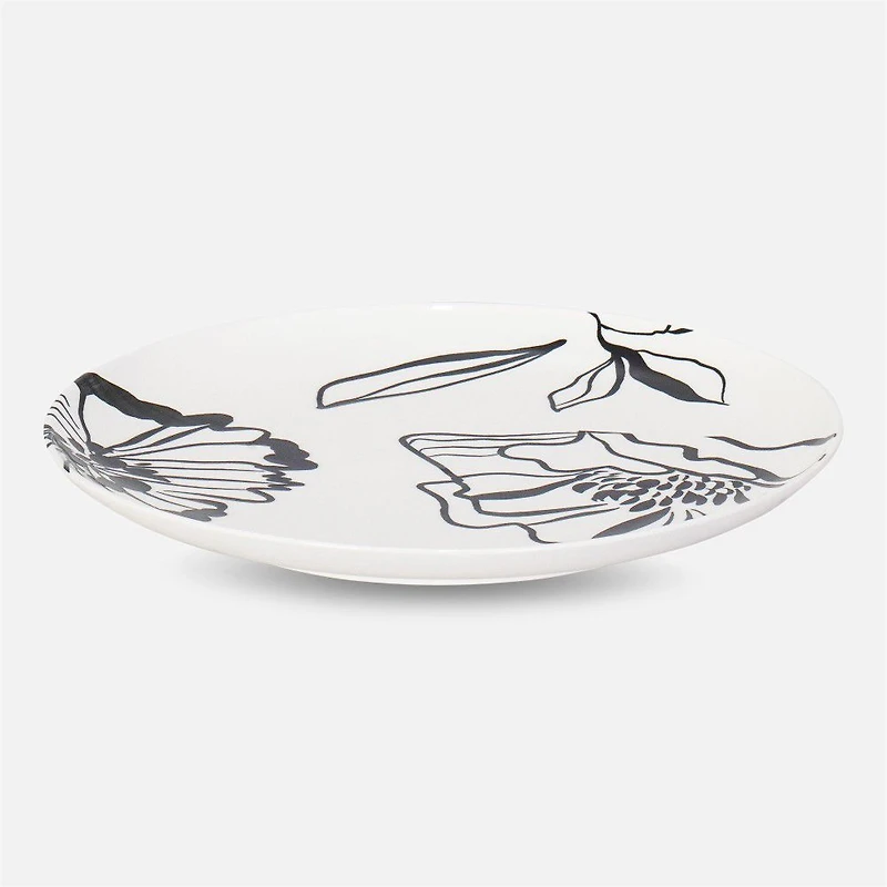 Brillant Jardin Round Plate - 26.5 cm, black