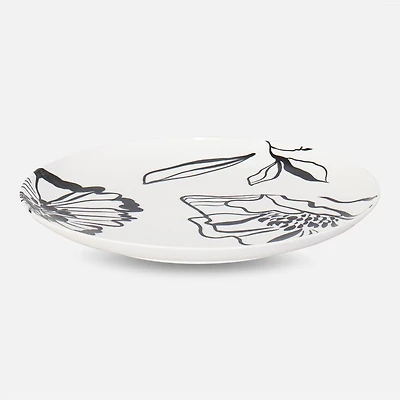 Brillant Jardin Round Plate - 26.5 cm, black