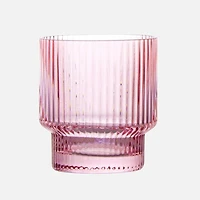 Brilliant Ribbed Whisky Glasses, Set of 4 – Pink