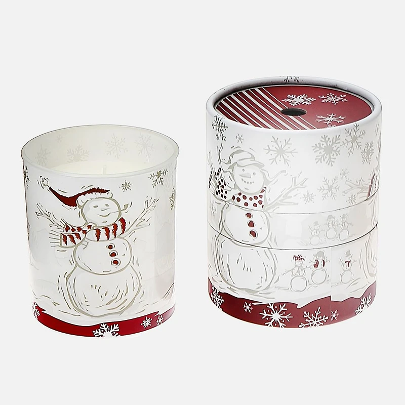 Scented Snowman Candle - Cranberry Cassis