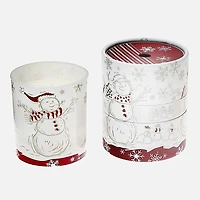 Scented Snowman Candle - Cranberry Cassis