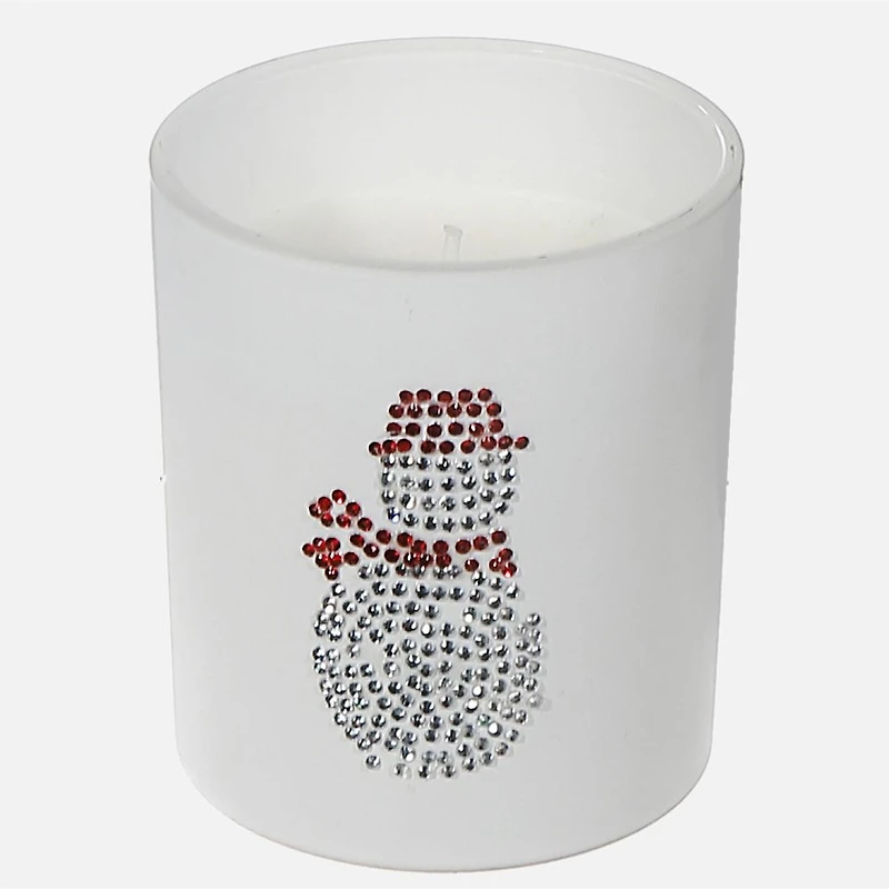 Matte White Jar Scented Candle - Snowman