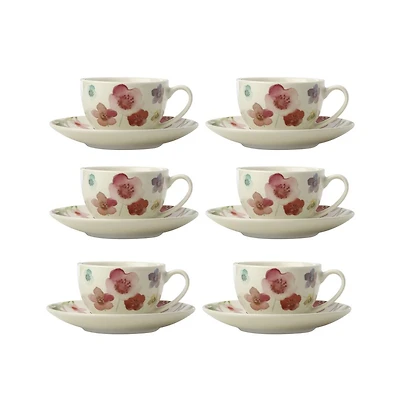Set of 6 Wildwood Cups & Saucers by Maxwell & Williams (100 ml) - 100 ml