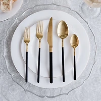 Kimono Black and Gold 20-Piece Flatware Set