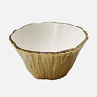 Gold Tree Bark Bowl - 8''
