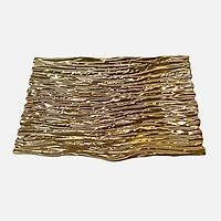 Gold Tree Bark Tray - 13.25'' x 8.75"