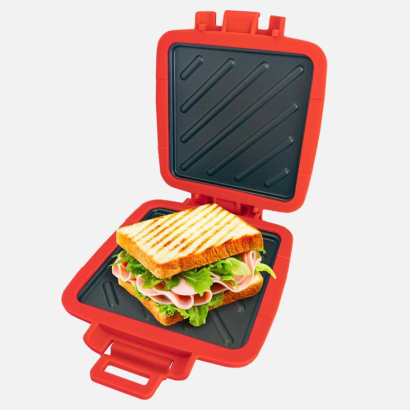 J.S.GOURMET Sizzle Crispy Microwave Toastie Maker