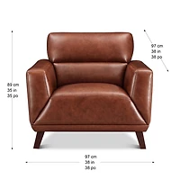 Jake Leather Chair - Brandy