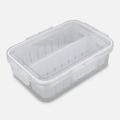 Vegetable Saver with 2 Compartments - 24cm x 17cm x 7 cm