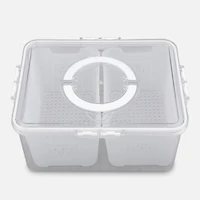 2 Compartments Vegetable Saver with Handles - 31cm x 24cm x 14.5 cm