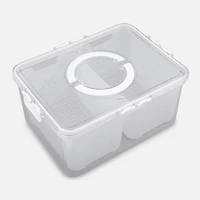 2 Compartments Vegetable Saver with Handles - 31cm x 24cm x 14.5 cm