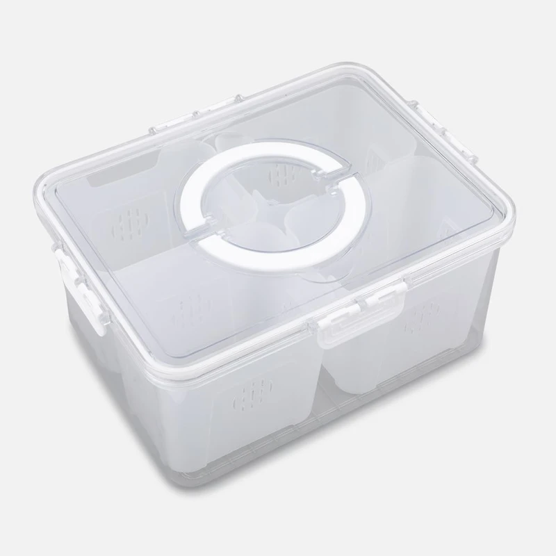 Vegetable Saver with Handles, 4 Compartments
