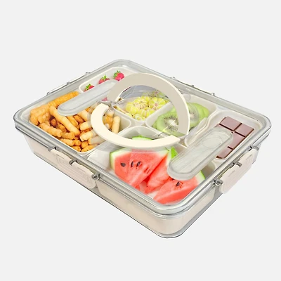 JS Gourmet Boîte Snackle 6 compartiments - beige