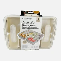 JS Gourmet Boîte Snackle 6 compartiments - beige