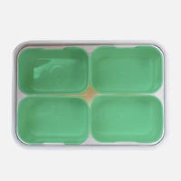 JS Gourmet Snackle Box 4 Compartments - Green