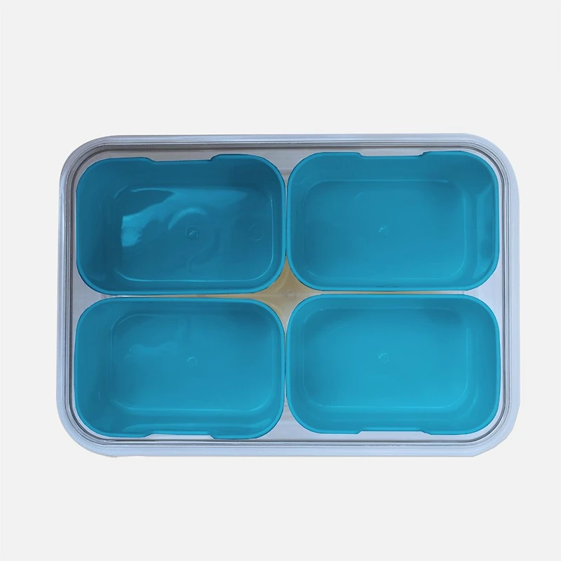 JS Gourmet Snackle Box 4 Compartments -  Blue