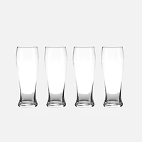 JS Gourmet Verres à bière Pilsner, Ensemble de 4