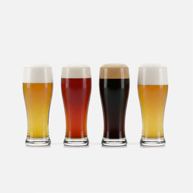 JS Gourmet Verres à bière Pilsner, Ensemble de 4