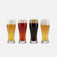 JS Gourmet Verres à bière Pilsner, Ensemble de 4