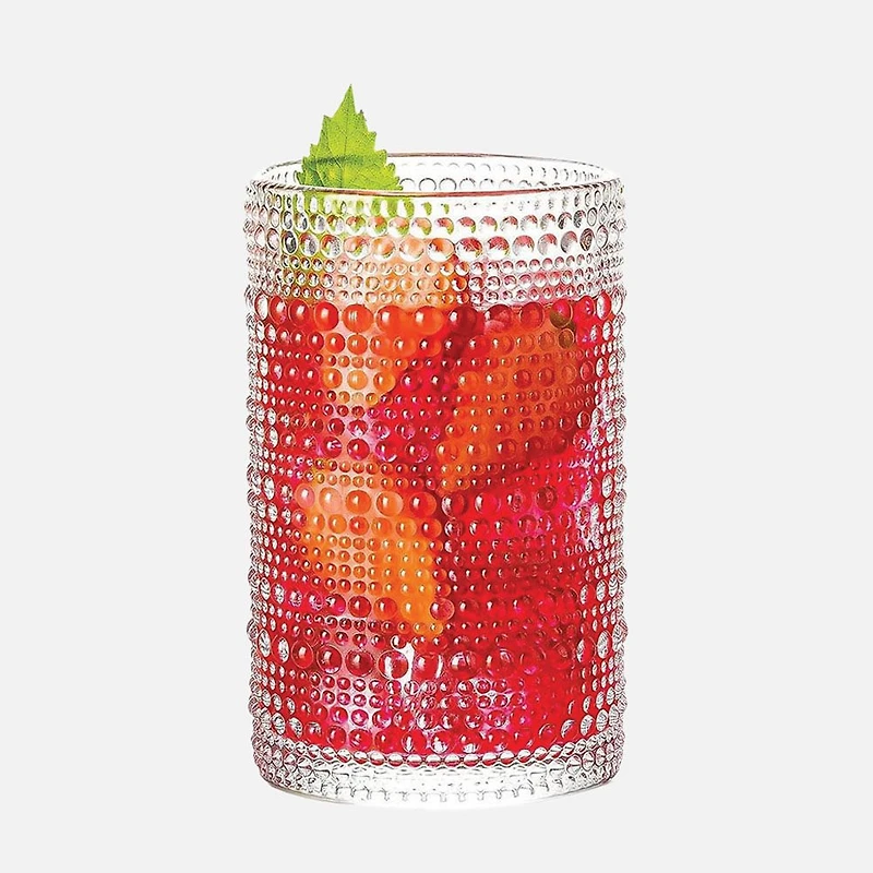 JS Gourmet Verres gaufrés, ensemble de 4