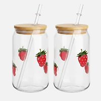 JS Gourmet Tumblers, Set of 2 - Stawberry Icon