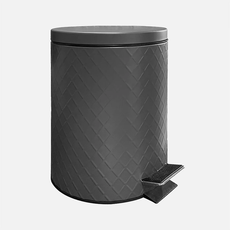 JS Corbeille à fermeture souple, 5 L - Gris