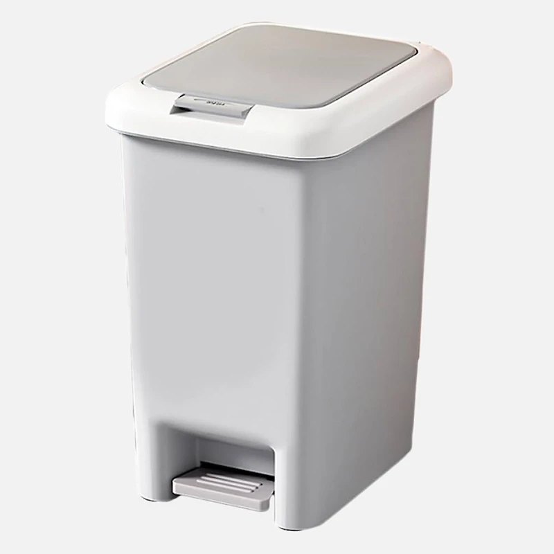 JSM Corbeille gris à pédale, 8 L