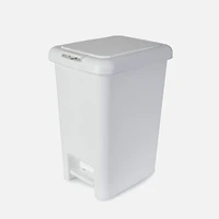 Pedal Trash Bin, 8L - White