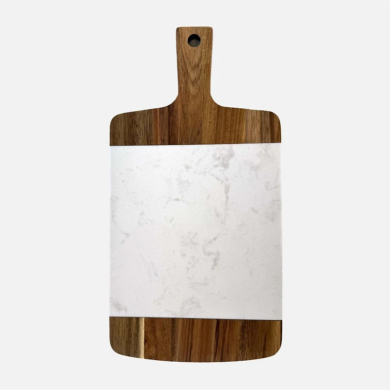 Wood and Marble Serving Board With Handle by JS Gormet