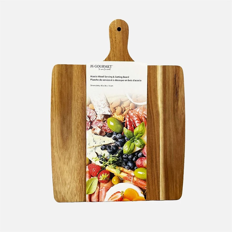 JS GOURMET Acacia Wood Cutting & Serving Board 
