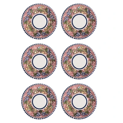 Set of 6 Salerno Grapes Plates by Maxwell & Williams (20 cm) - Grapes