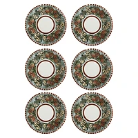 Set of 6 Salerno Pomegranate Plates by Maxwell & Williams (20 cm) - Pomegranate