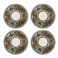 Set of 4 Salerno Pomegranate Plates by Maxwell & Williams (26.5 cm)